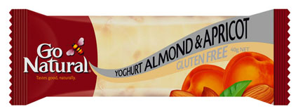 Go Natural Yoghurt Almond Apricot Gluten Free Snack Bar