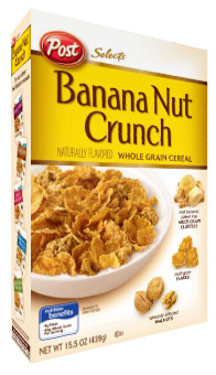 Post Selects Banana Nut Crunch cereal